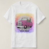 Sock Monkey Driving Car T-shirt (Design voorkant)