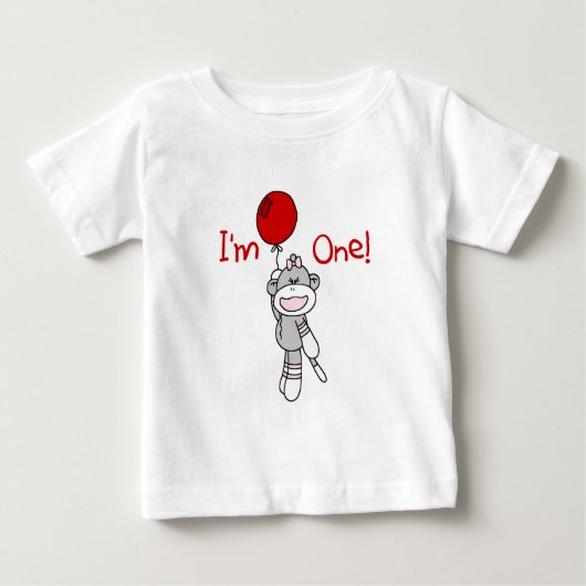 Sock Monkey Eerste Verjaardag Tshirts en geschenke (Voorkant)