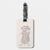 Sock Monkey en Cello 2 Bagagelabel (Achterkant verticaal)
