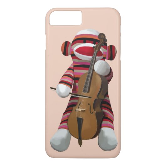 Sock Monkey en Cello 2 Case-Mate iPhone Case (Achterkant)