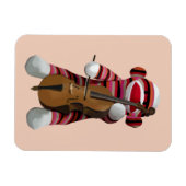 Sock Monkey en Cello 2 Magneet (Horizontaal)