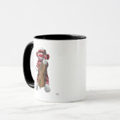 Sock Monkey en Cello 2 Mok (Voorkant links)
