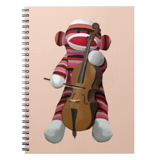 Sock Monkey en Cello 2 Notitieboek (Voorkant)