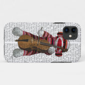 Sock Monkey en Cello Case-Mate iPhone Case (Achterkant (horizontaal))