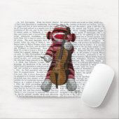 Sock Monkey en Cello Muismat (Met muis)