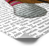 Sock Monkey en Cello Poster (Hoek)