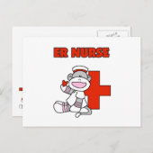 Sock Monkey ER Nurse T-shirts en cadeautjes Briefkaart (Voorkant / Achterkant)