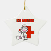 Sock Monkey ER Nurse T-shirts en cadeautjes Keramisch Ornament (Voorkant)