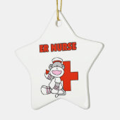 Sock Monkey ER Nurse T-shirts en cadeautjes Keramisch Ornament (Links)