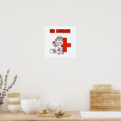 Sock Monkey ER Nurse T-shirts en cadeautjes Poster (Keuken)