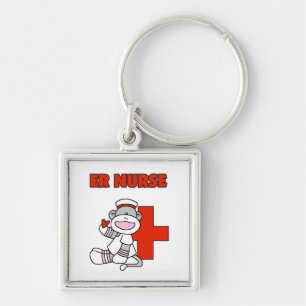 Sock Monkey ER Nurse T-shirts en cadeautjes Sleutelhanger