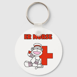 Sock Monkey ER Nurse T-shirts en cadeautjes Sleutelhanger