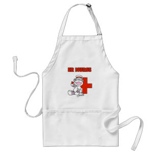 Sock Monkey ER Nurse T-shirts en cadeautjes Standaard Schort