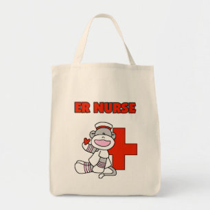 Sock Monkey ER Nurse T-shirts en cadeautjes Tote Bag