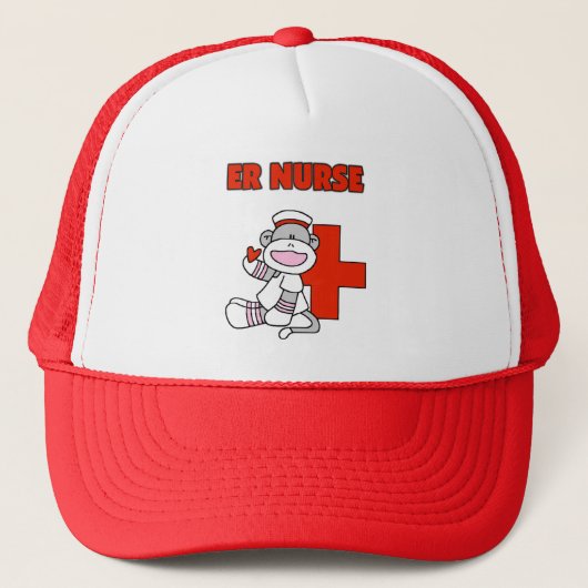 Sock Monkey ER Nurse T-shirts en cadeautjes Trucker Pet (Voorkant)