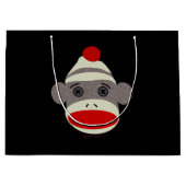 Sock Monkey Face Big Bag Large Cadeautasje (Voorkant)