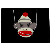 Sock Monkey Face Big Bag Large Cadeautasje (Achterkant)