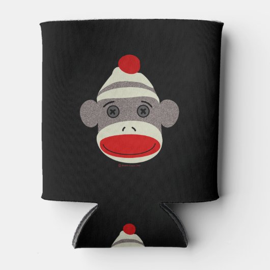 Sock Monkey Face Blikjeskoeler (Voorkant)