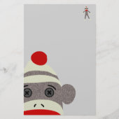 Sock Monkey Face Briefpapier (Voorkant)