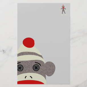 Sock Monkey Face Briefpapier