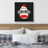 Sock Monkey Face Canvas Afdruk (Insitu (Slaapkamer))