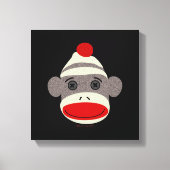 Sock Monkey Face Canvas Afdruk (Voorkant)