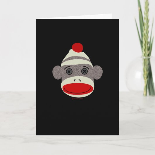 Sock Monkey Face Kaart (Voorkant)