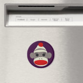 Sock Monkey Face Magneet (Insitu (Vaatwasser))