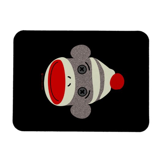 Sock Monkey Face Magneet (Horizontaal)
