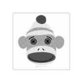 Sock Monkey Face Rubberstempel (Afrduk)