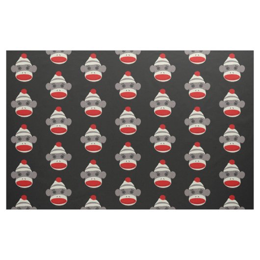 Sock Monkey Face Stof (Fat Quarter)