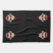 Sock Monkey Face Theedoek (Horizontaal)