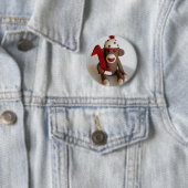 Sock Monkey First Birthday Ronde Button 5,7 Cm (In situ)