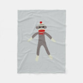 Sock Monkey Fleece Deken (Voorkant)