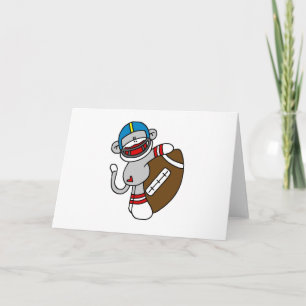Sock Monkey-Football Kaart
