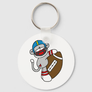 Sock Monkey-Football Sleutelhanger