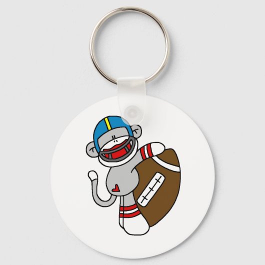 Sock Monkey-Football Sleutelhanger (Voorkant)