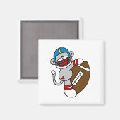 Sock Monkey Football T-shirts en cadeaus Magneet (Voorkant / Achterkant)