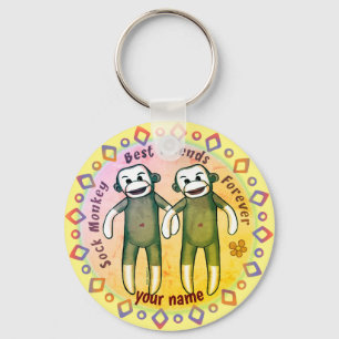 Sock Monkey Friends Sleutelhanger