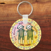 Sock Monkey Friends Sleutelhanger (Voorkant)