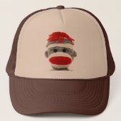 Sock Monkey Funny Pet, kijk je naar me? Trucker Pet (Voorkant)