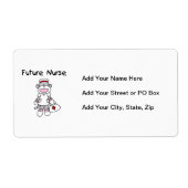 Sock Monkey Future Neurse T-shirts en cadeautjes Etiket (Voorkant)
