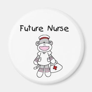 Sock Monkey Future Neurse T-shirts en cadeautjes Magneet