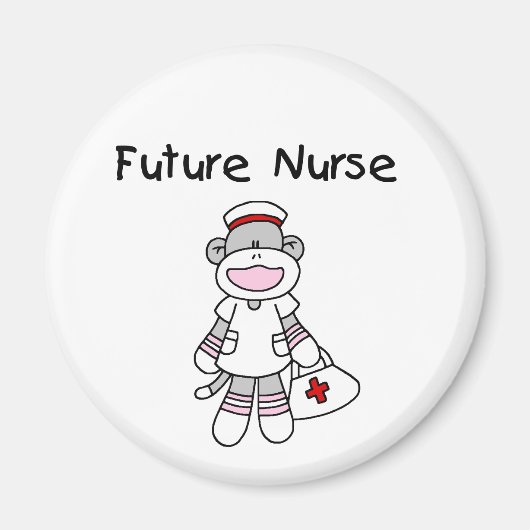 Sock Monkey Future Neurse T-shirts en cadeautjes Magneet (Voorkant)