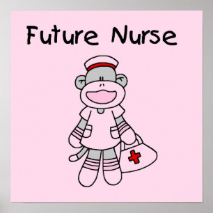 Sock Monkey Future Neurse T-shirts en cadeautjes Poster