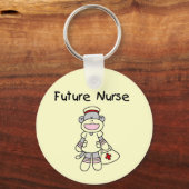 Sock Monkey Future Neurse T-shirts en cadeautjes Sleutelhanger (Voorkant)