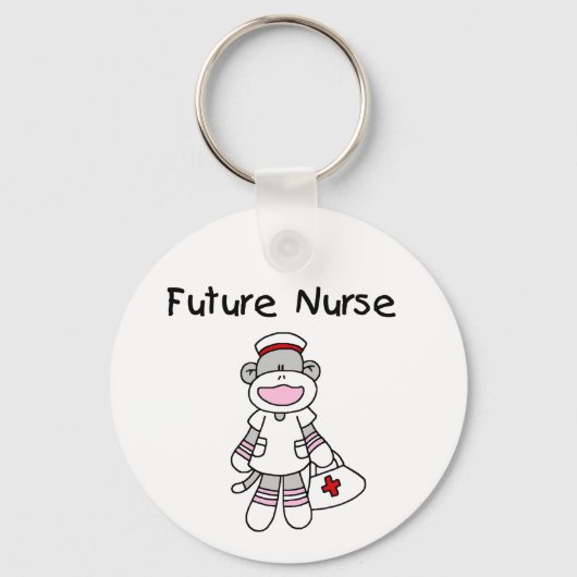 Sock Monkey Future Neurse T-shirts en cadeautjes Sleutelhanger (Voorkant)