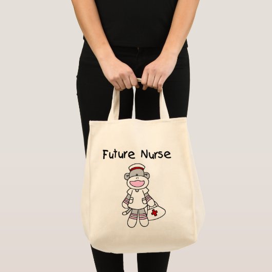 Sock Monkey Future Neurse T-shirts en cadeautjes Tote Bag (Voorkant (product))