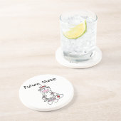 Sock Monkey Future Neurse T-shirts en cadeautjes Zandsteen Onderzetter (Zijkant)