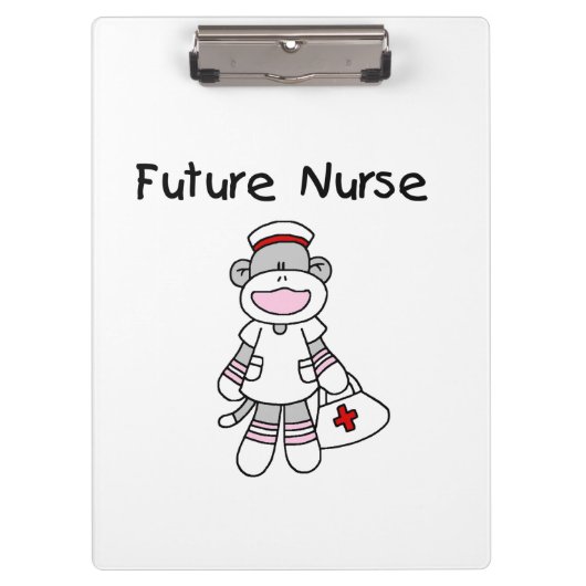 Sock Monkey Future Nurse Klembord (Voorkant)